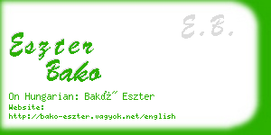 eszter bako business card